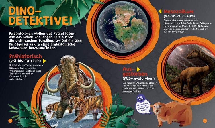 Produktbild: Gro&szlig;e W&ouml;rter f&uuml;r kleine Pal&auml;ontologen. Das Dino-W&ouml;rterbuch, das jeder Mini-Forscher braucht
