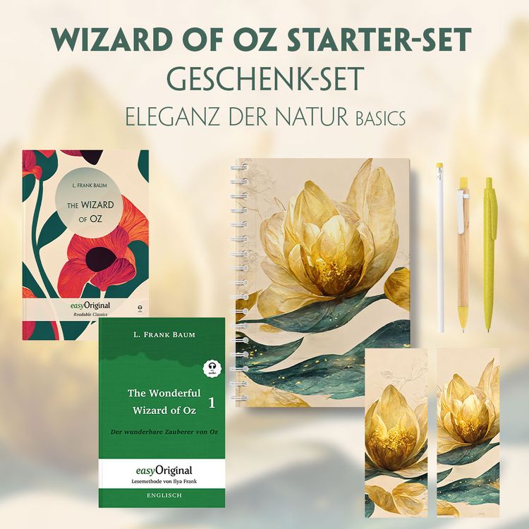Bild vom Artikel The Wonderful Wizard of Oz Starter-Paket Geschenkset 2 Bücher (mit Audio-Online) + Eleganz der Natur Schreibset Basics vom Autor L. Frank Baum