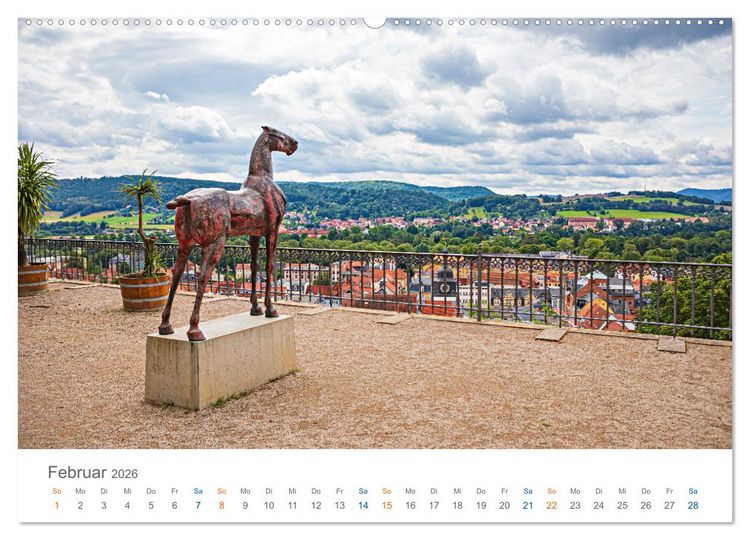 Produktbild: Rudolstadt - im Tal der Saale (hochwertiger Premium Wandkalender 2026 DIN A2 quer), Kunstdruck in Hochglanz