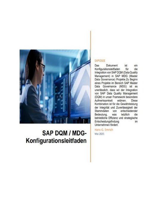 Produktbild: Handbuch zu SAP DQM im Zusammenhang mit SAP MDG Anwendungen
