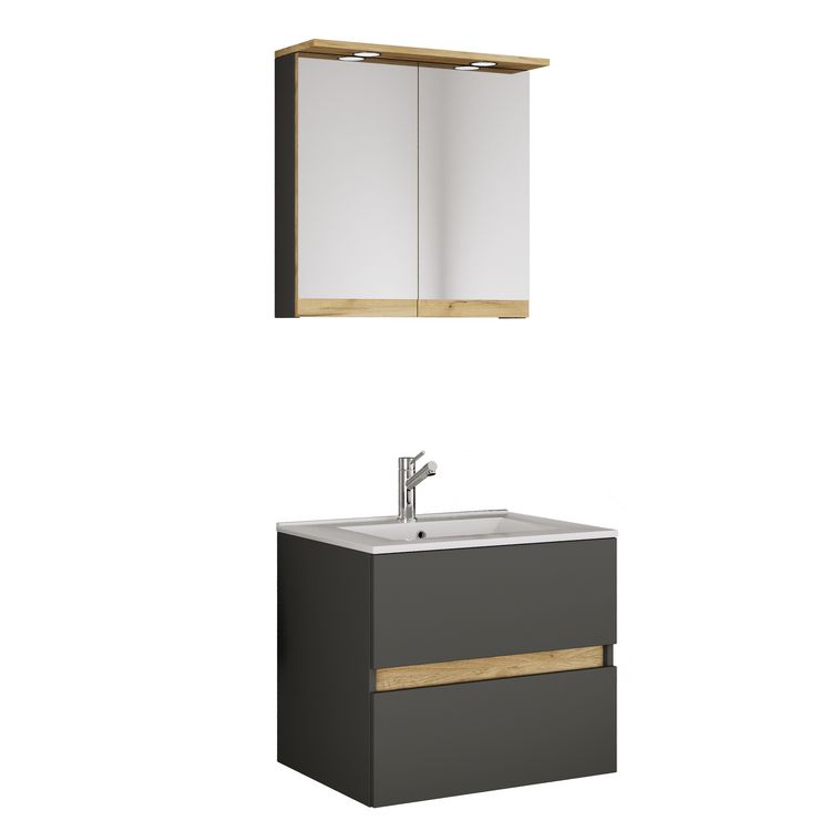 Produktbild: 3 tlg. Badm&ouml;bel-Set mit Waschbecken Cosila-I 61 cm
