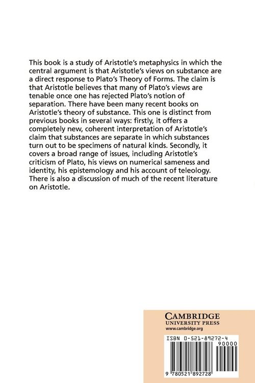 Produktbild: Substance and Separation in Aristotle
