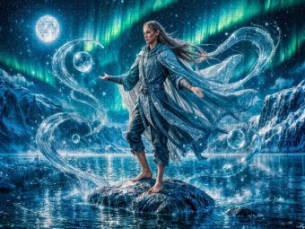 Produktbild: CALVENDO Puzzle Wassermann Magischer Wasser Magier im Mondlicht | 1000 Teile Lege-Gr&ouml;&szlig;e 64x48cm Foto-Puzzle f&uuml;r gl&uuml;ckliche Stunden