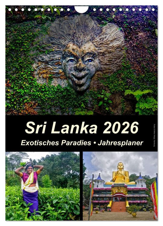 Produktbild: Sri Lanka 2026 - Exotisches Paradies - Jahresplaner (Wandkalender 2026 DIN A4 hoch), CALVENDO Monatskalender