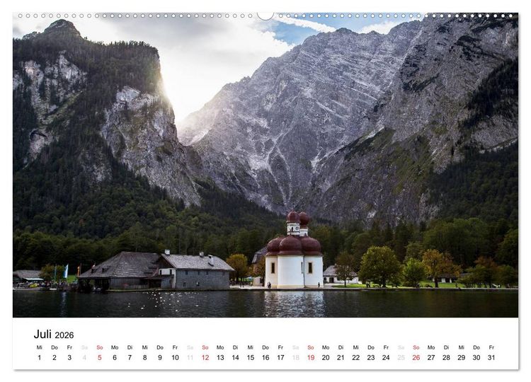 Produktbild: Reizvolle Gew&auml;sser im Berchtesgadener Land (hochwertiger Premium Wandkalender 2026 DIN A2 quer), Kunstdruck in Hochglanz
