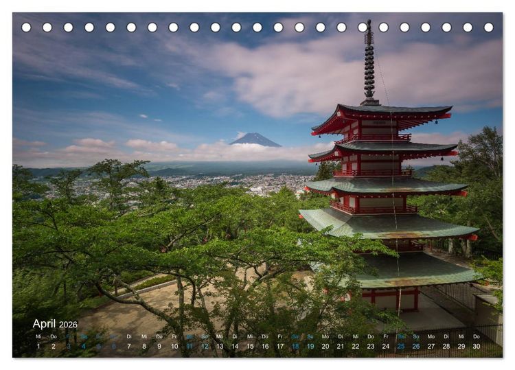 Produktbild: Japan - Im Land der aufgehenden Sonne (Tischkalender 2026 DIN A5 quer), CALVENDO Monatskalender