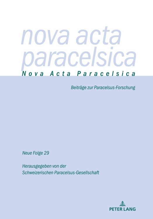 Produktbild: Nova Acta Paracelsica 29/2021