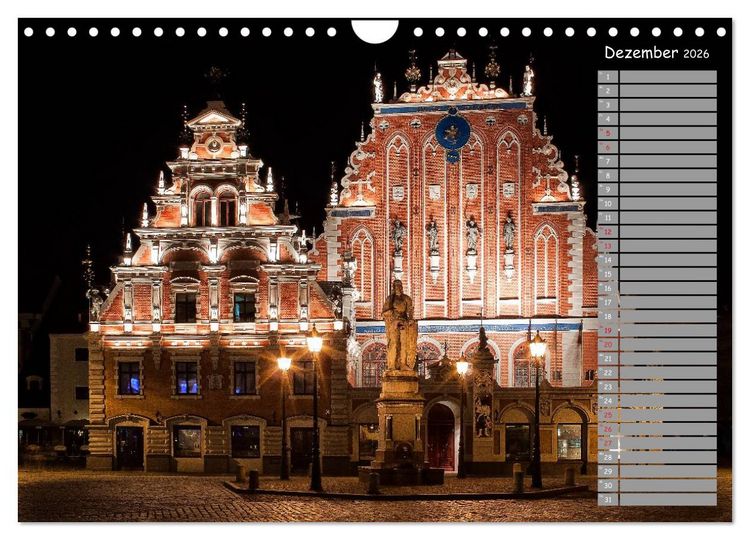 Produktbild: Lettland - Streifz&uuml;ge durch das mittlere Baltikum (Wandkalender 2026 DIN A4 quer), CALVENDO Monatskalender