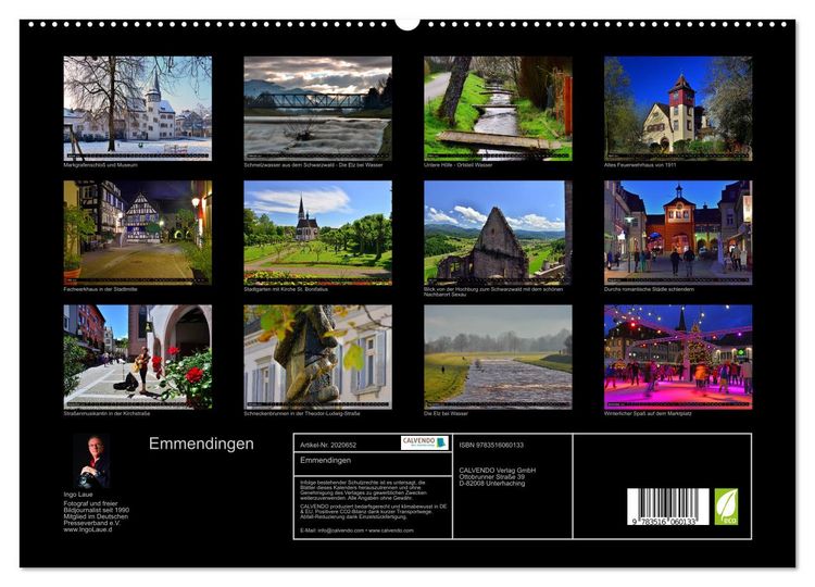 Produktbild: Emmendingen (hochwertiger Premium Wandkalender 2026 DIN A2 quer), Kunstdruck in Hochglanz