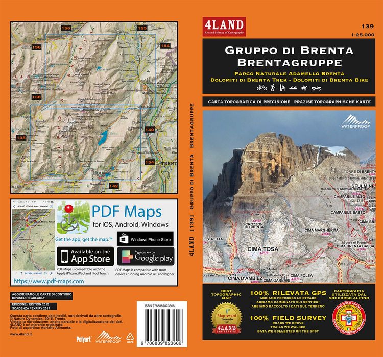 Produktbild: Gruppo di Brenta - Brentagruppe 1 : 25 000