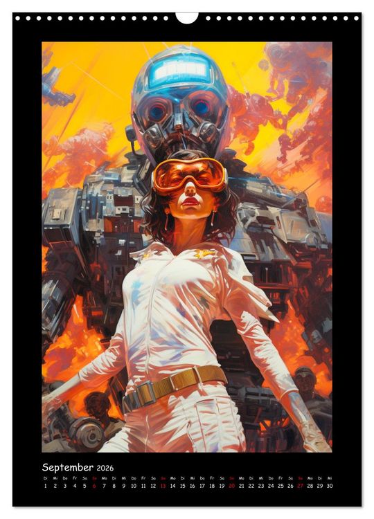 Produktbild: Galaktische Welten. Starke Space Opera-Illustrationen (Wandkalender 2026 DIN A3 hoch), CALVENDO Monatskalender