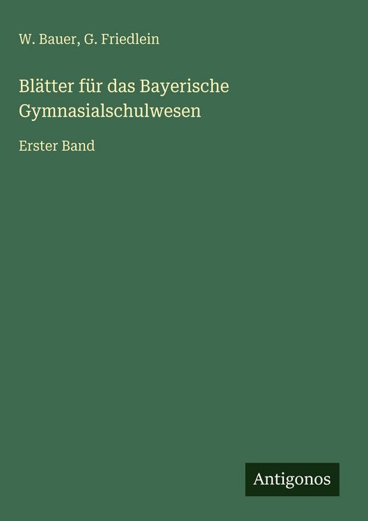 Produktbild: Bl&auml;tter f&uuml;r das Bayerische Gymnasialschulwesen