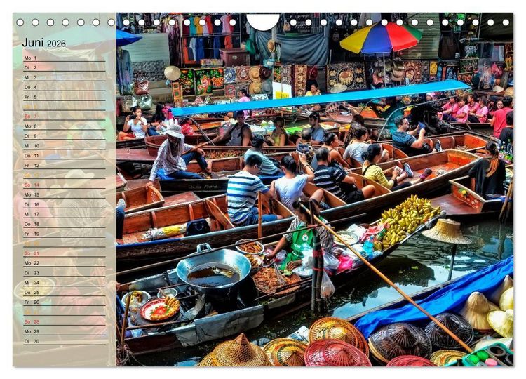 Produktbild: Bangkok - K&ouml;nigreich Thailand (Wandkalender 2026 DIN A4 quer), CALVENDO Monatskalender