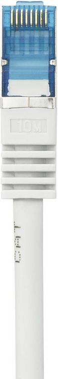 Produktbild: Renkforce RF-4145292 RJ45 Patchkabel CAT 6a S/FTP 10.00 m Grau mit Rastnasenschutz, Flammwidrig 1 St.