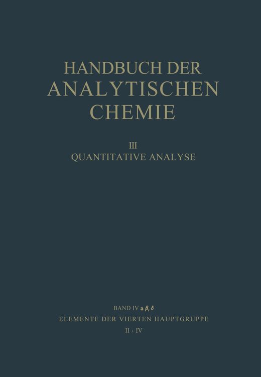 Produktbild: Elemente der Vierten Hauptgruppe II &middot; IV Germanium &middot; Blei