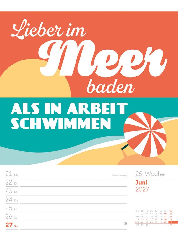 Produktbild: Klartext Spr&uuml;chekalender Wochenplaner 2027