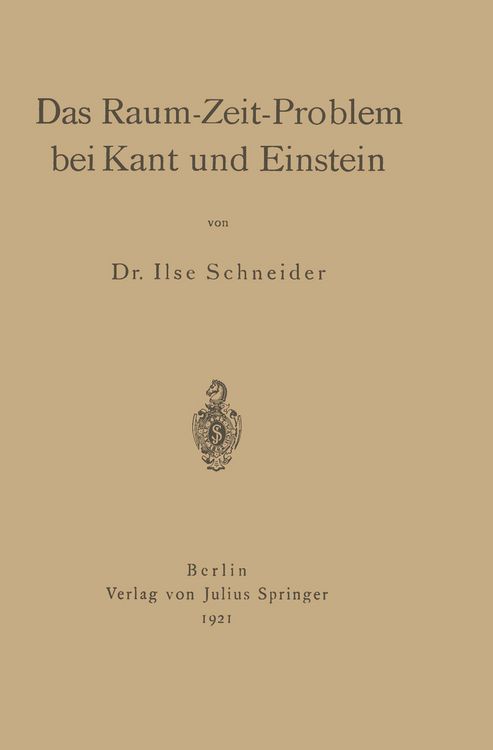 Produktbild: Das Raum-Zeit-Problem bei Kant und Einstein
