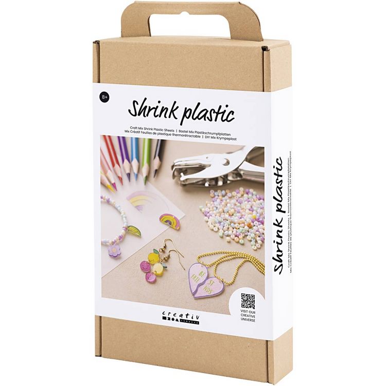 Produktbild: Creativ Company DIY Sets Plastikschrumpffolie Kreativ Mix Plastikschrumpfplatten, Schmuck, Kreativ Box