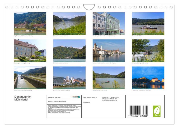 Produktbild: Donauufer im M&uuml;hlviertel (Wandkalender 2026 DIN A4 quer), CALVENDO Monatskalender