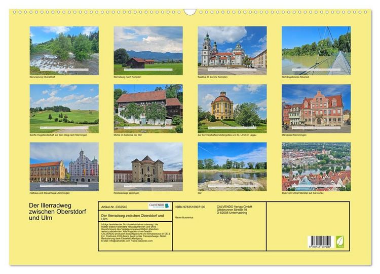 Produktbild: Der Illerradweg zwischen Oberstdorf und Ulm (Wandkalender 2027 DIN A2 quer), CALVENDO Monatskalender