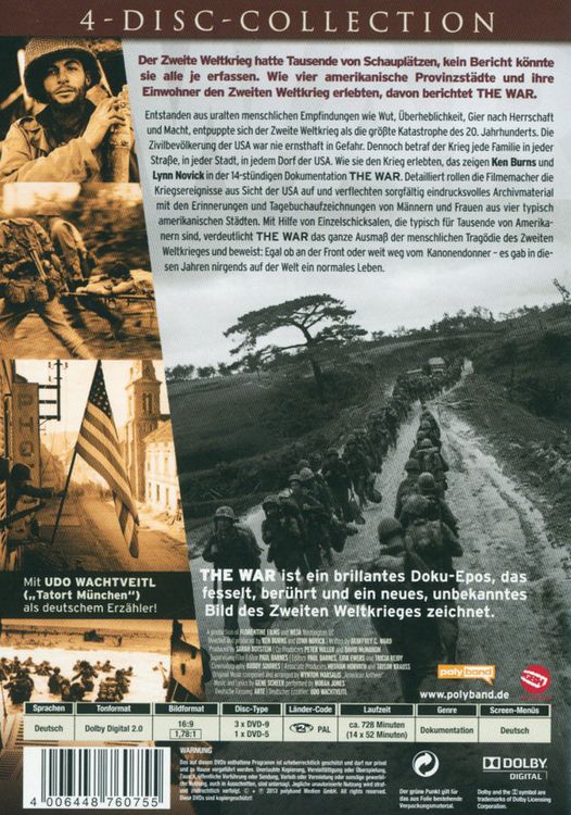 The War - Die Gesichter des Krieges [4 DVDs] von Ken Burns