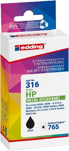 Produktbild: EDDING HP No. 901XL (CC654AE) black