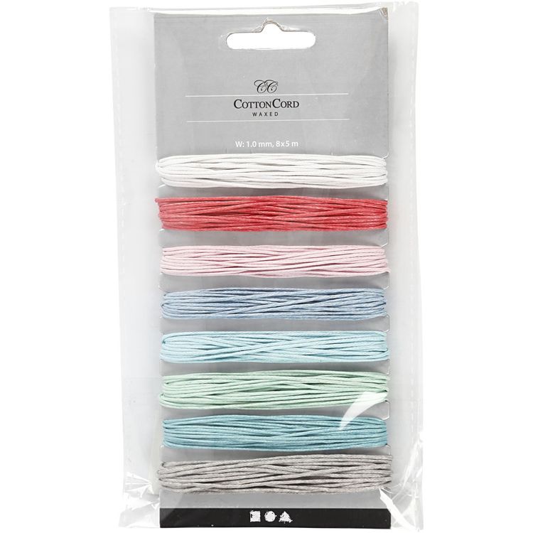 Produktbild: Creativ Company Baumwollband, Dicke 1 mm, Sortierte Farben, 8 x 5 m