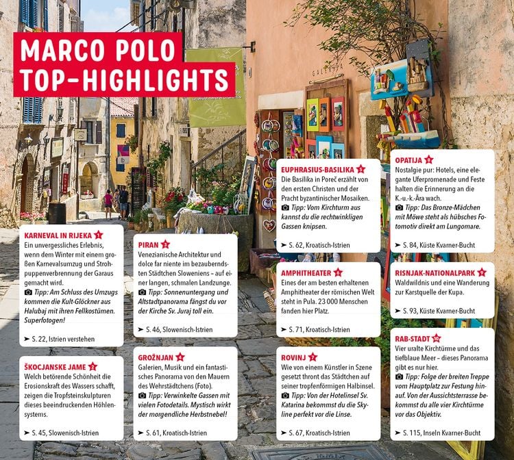 Produktbild: MARCO POLO Reisef&uuml;hrer Kroatische K&uuml;ste Istrien, Kvarner