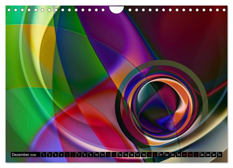 Produktbild: Lineare Strahlkraft - Wellen, Digitale Kunst (Wandkalender 2026 DIN A4 quer), CALVENDO Monatskalender