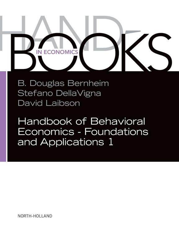 Produktbild: Handbook of Behavioral Economics - Foundations and Applications 1