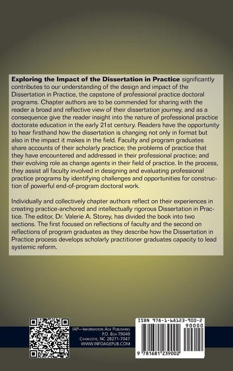 Produktbild: Exploring the Impact of the Dissertation in Practice (HC)