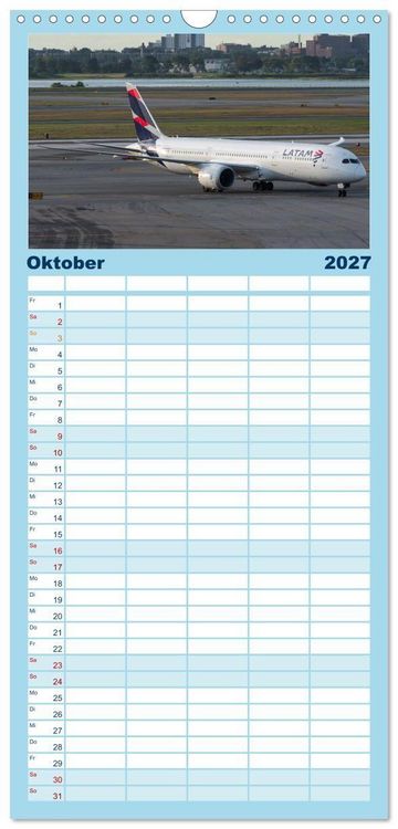 Produktbild: Familienplaner 2027 - Flieger von Boeing mit 5 Spalten (Wandkalender, 21 x 45 cm) CALVENDO