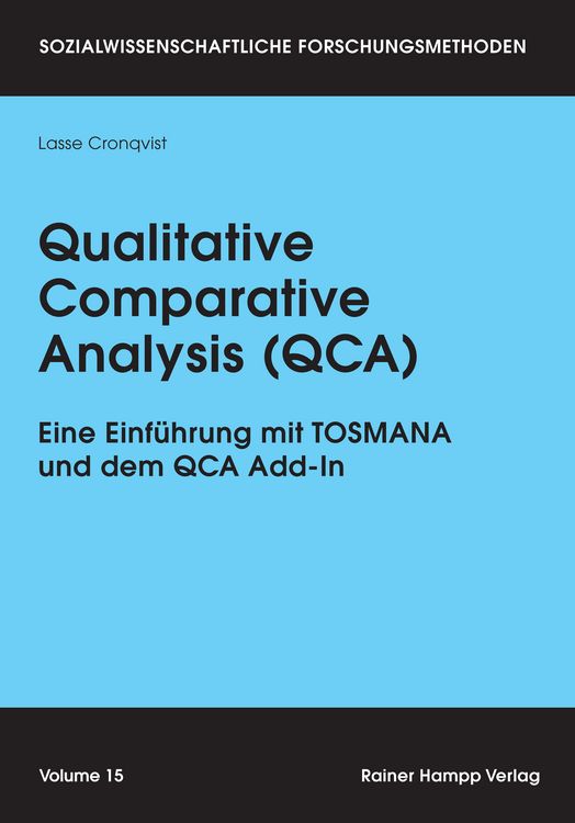Produktbild: Qualitative Comparative Analysis (QCA)