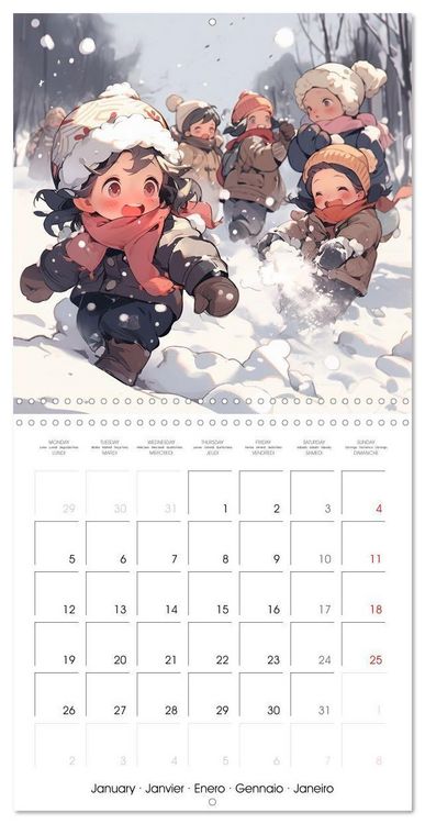 Produktbild: Manga - Time (Wall Calendar 2026 12 &times; 12 Inch) CALVENDO 12 Month Wall Calendar