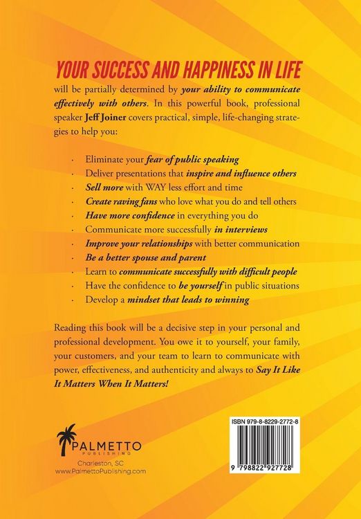 Produktbild: Say It Like It Matters When It Matters