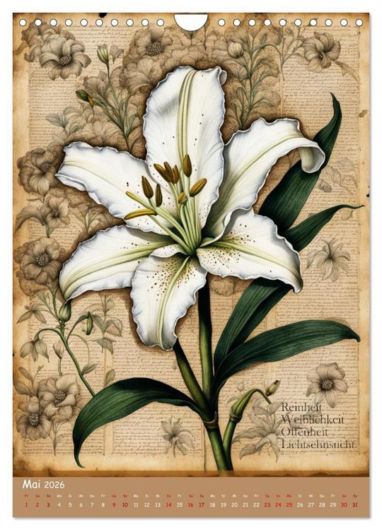 Produktbild: Geburtsblume, dein florales Sternzeichen (Wandkalender 2026 DIN A4 hoch), CALVENDO Monatskalender