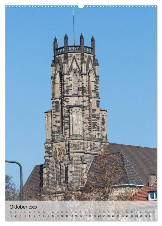Produktbild: Kirchen in D&uuml;sseldorf (Wandkalender 2026 DIN A2 hoch), CALVENDO Monatskalender