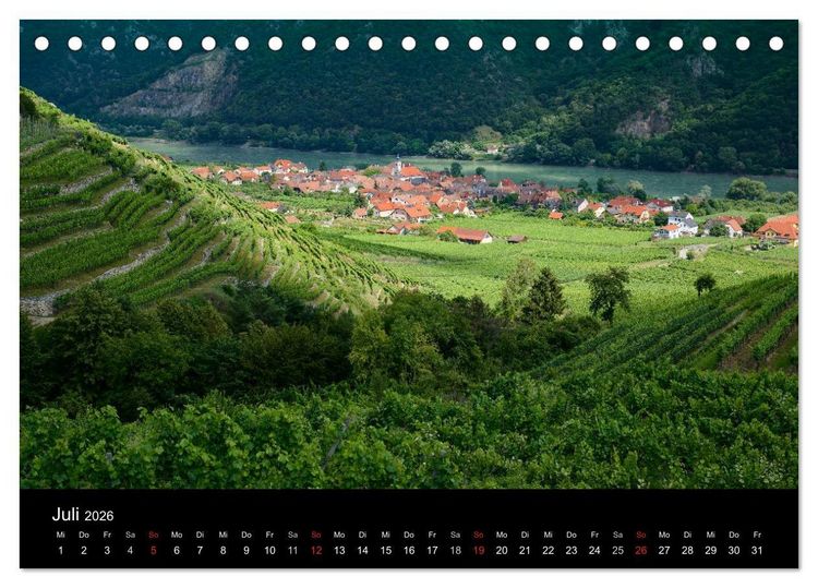 Produktbild: Wachau, Wachau, du Tr&auml;umerin (Tischkalender 2026 DIN A5 quer), CALVENDO Monatskalender