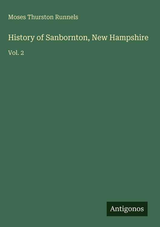 Produktbild: History of Sanbornton, New Hampshire