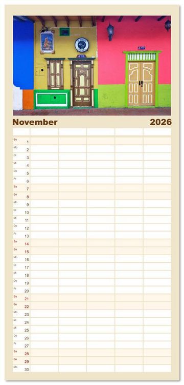 Produktbild: Familienplaner 2026 - Entdecke Ecuador mit 5 Spalten (Wandkalender, 21 x 45 cm) CALVENDO