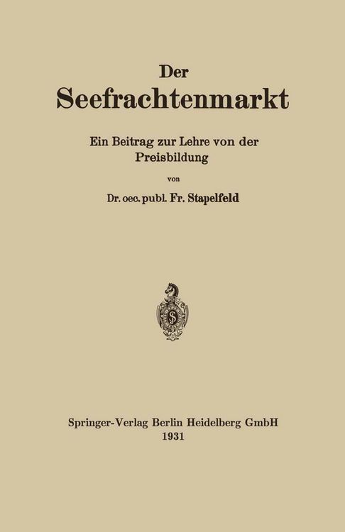 Produktbild: Der Seefrachtenmarkt