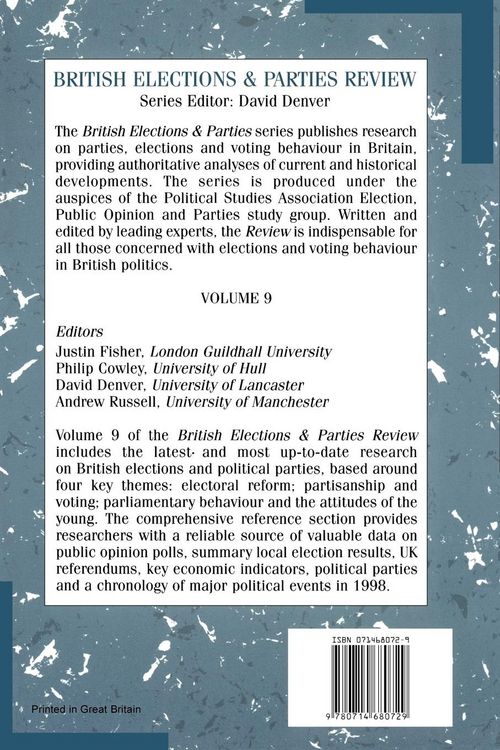 Produktbild: British Elections & Parties Review