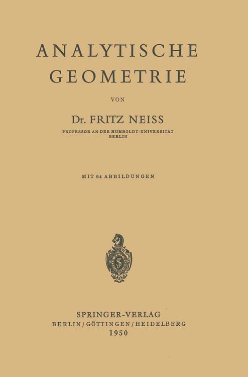 Produktbild: Analytische Geometrie