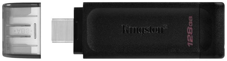 Produktbild: Kingston DataTraveler 70 USB-Stick Retail 128GB Schwarz DT70/128GB USB-C&reg;