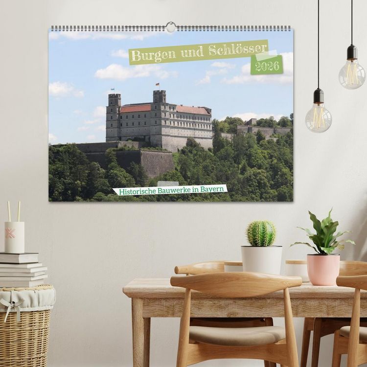Produktbild: Burgen und Schl&ouml;sser - Historische Bauwerke in Bayern (Wandkalender 2026 DIN A2 quer), CALVENDO Monatskalender