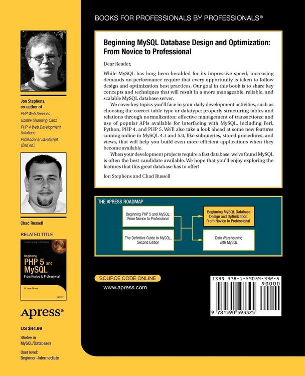 Produktbild: Beginning MySQL Database Design and Optimization