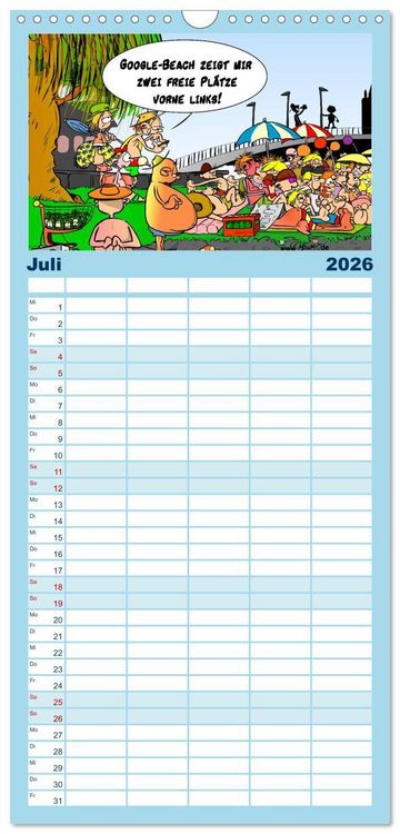 Produktbild: Familienplaner 2026 - Trumix Cartoons - Dumm gelaufen mit 5 Spalten (Wandkalender, 21 x 45 cm) CALVENDO