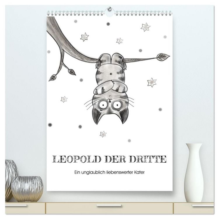 Produktbild: LEOPOLD DER DRITTE - Ein unglaublich liebenswerter Kater (hochwertiger Premium Wandkalender 2026 DIN A2 hoch), Kunstdruck in Hochglanz