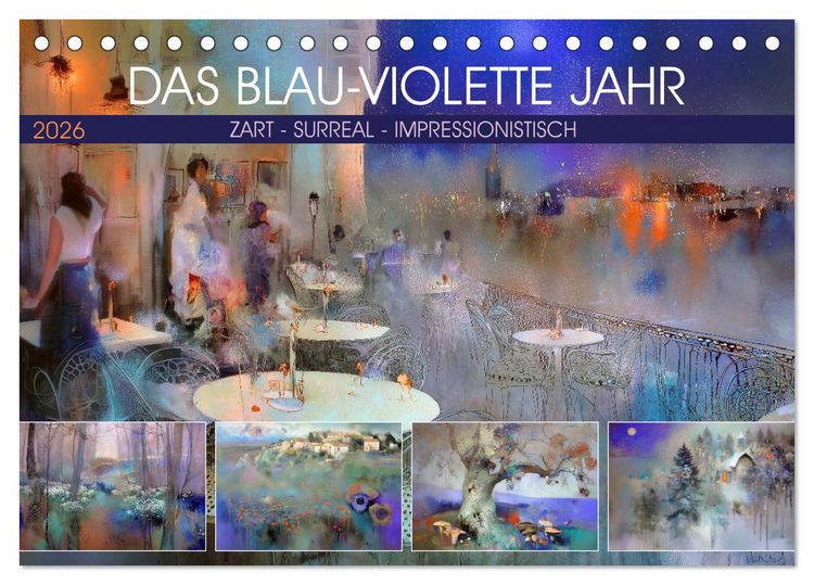 Produktbild: Das blau-violette Jahr (Tischkalender 2026 DIN A5 quer), CALVENDO Monatskalender