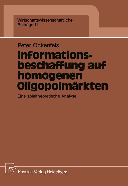 Produktbild: Informationsbeschaffung auf homogenen Oligopolm&auml;rkten